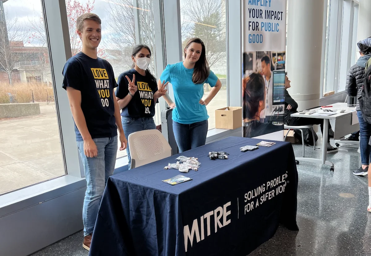 Sponsors connecting with the HackUMass community